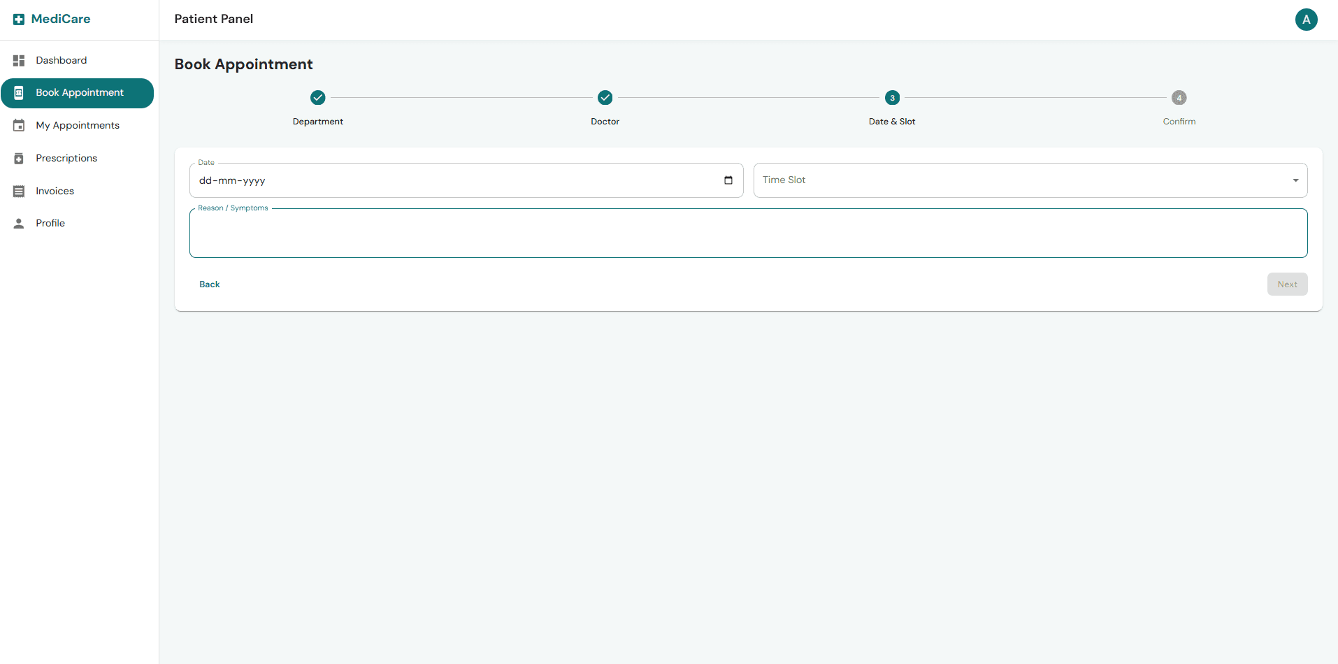 MediCare HMS — Full Stack Hospital Management System (React + Node + MySQL) screenshot 8